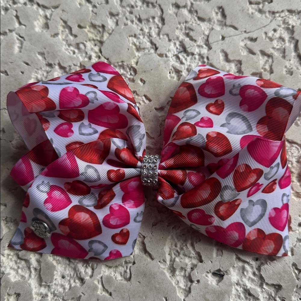 Hair bow Jojo Bow Heart Pattern Hair Bow